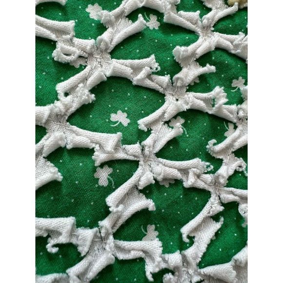 Vintage 90s Handmade Irish Shamrock Tee w Ribbon Large - Picture 5 of 11